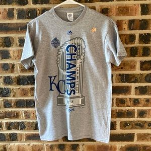 Never Worn! Official MLB Kansas City Royals 2015 World Series Champ tee, Men’s S